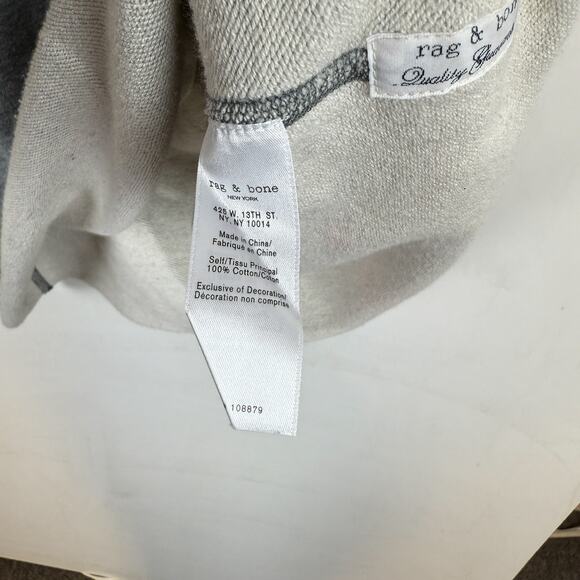 Rag & Bone /Jean Embroidered Mini Shift Dress Sweatshirt Gray - S - Picture 6 of 10